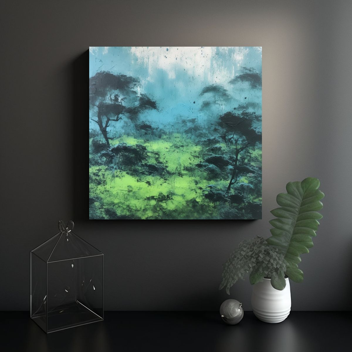 GENERICO - Obra Arte Surrealista Minimalista Acrílico En 100x100 Cm