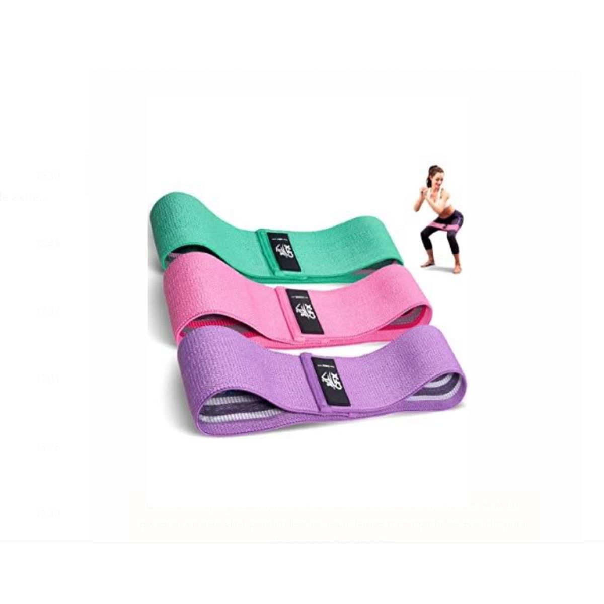 GENERICO - Bandas Elásticas Ejercicio Pro 3 Pcs De Tela Yoga