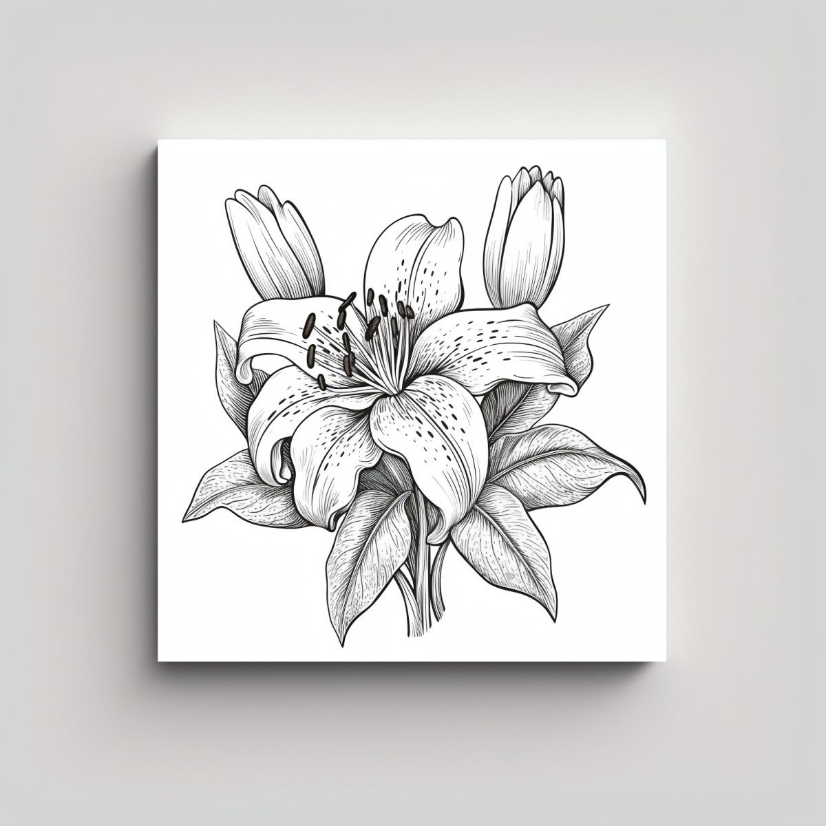 GENERICO - Cuadro Calidos Belleza Natural Flor Lirio 100x100 Cm