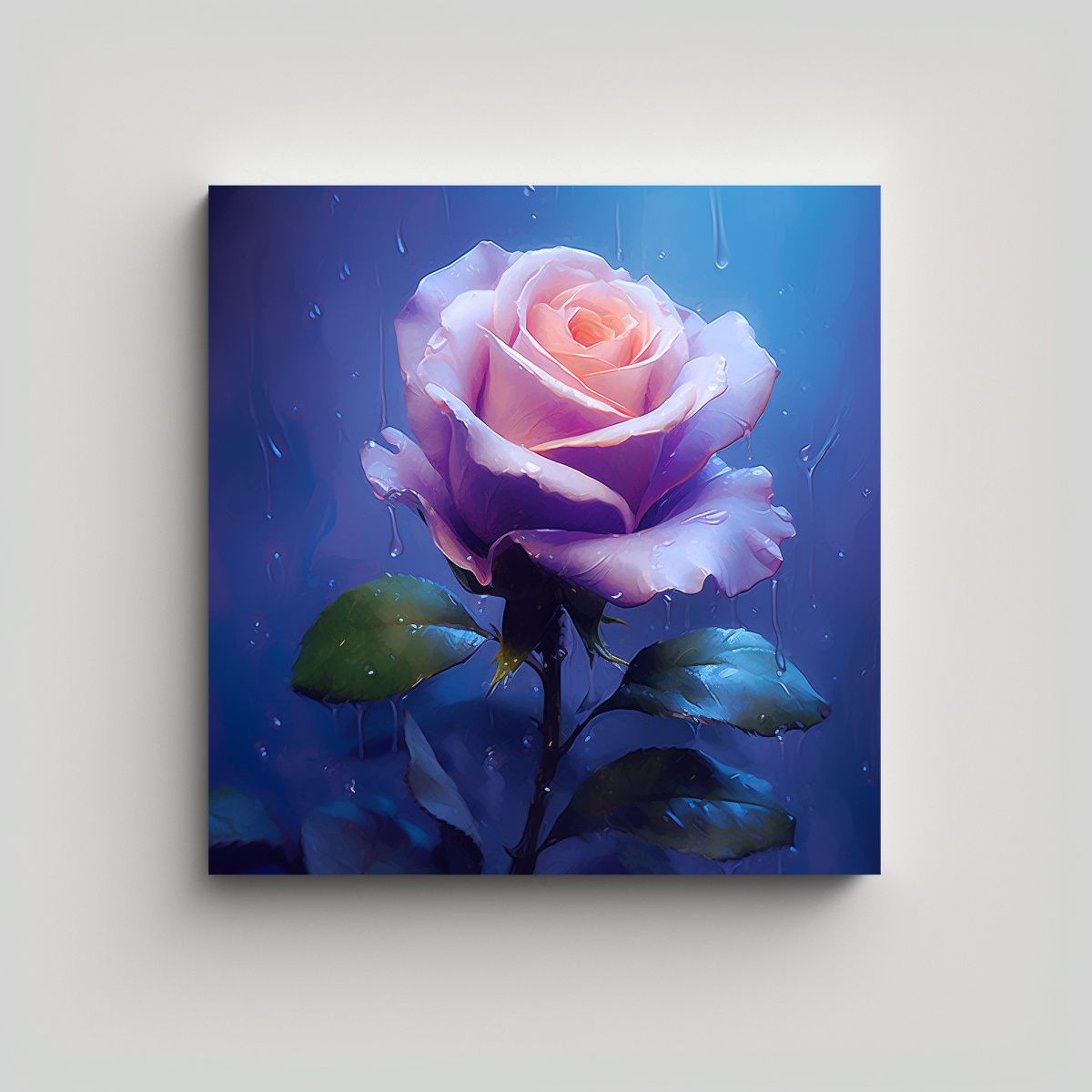 GENERICO - Pintura Púrpura De Rosa Digital Decoración 100x100 Cm