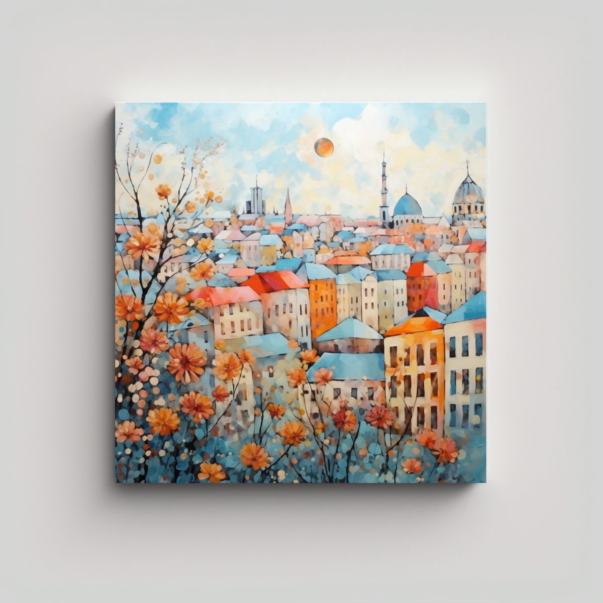 GENERICO - Panel Decorativo De Acrílico Con Tema Urbano 100x100 Cm