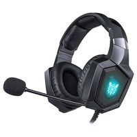 Audífonos Periféricos Gamer K8 RGB Negro