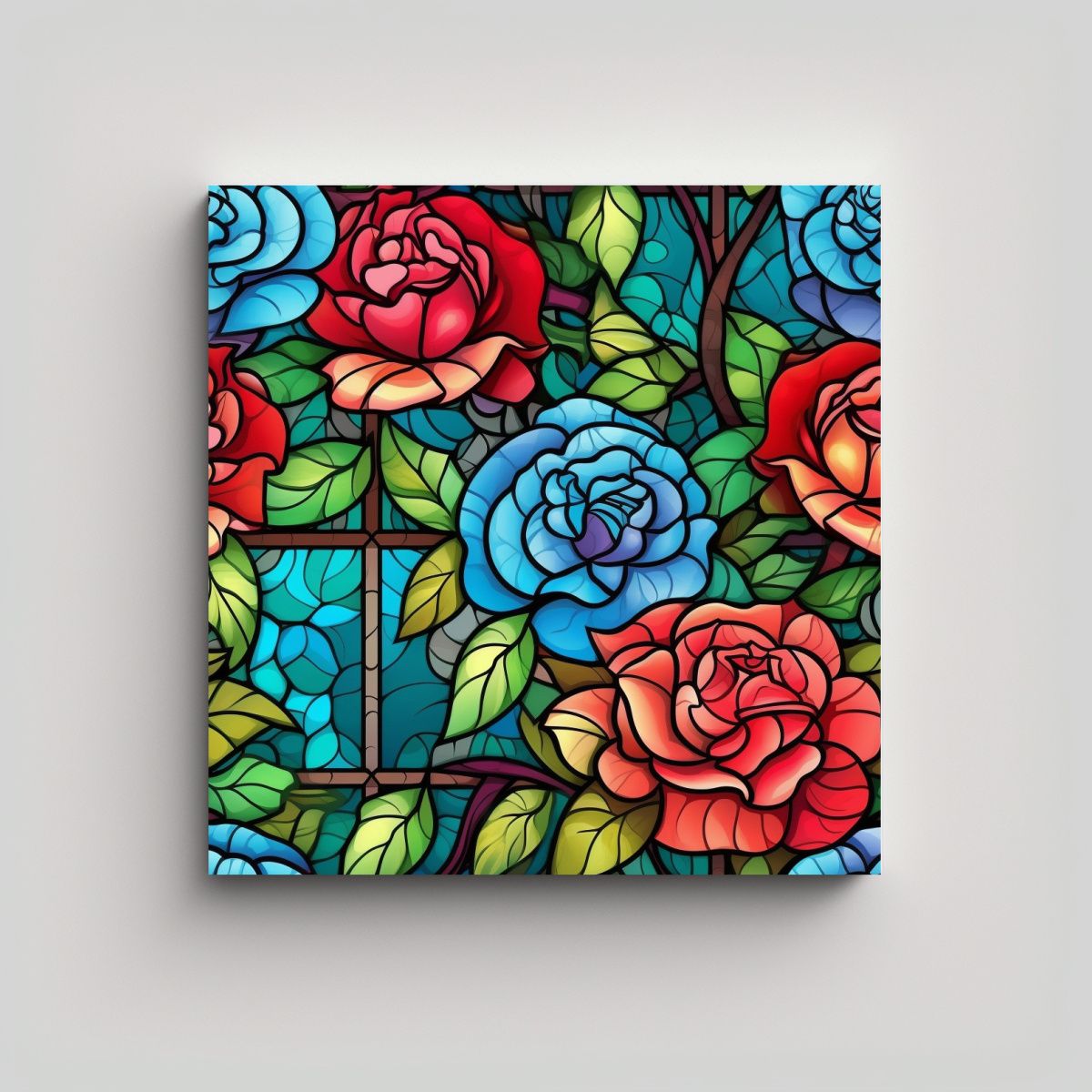 GENERICO - Mosaico Vibrante En Vidrio De Gar Arte De Pared 100x100 Cm