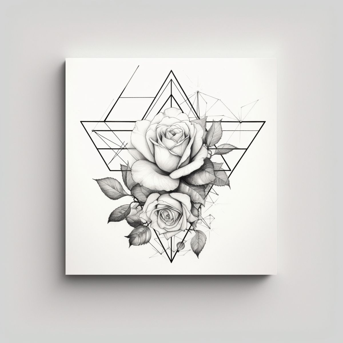 GENERICO - Detalles Intrincados En Lienzo De Tela Rosa Con 100x100 Cm