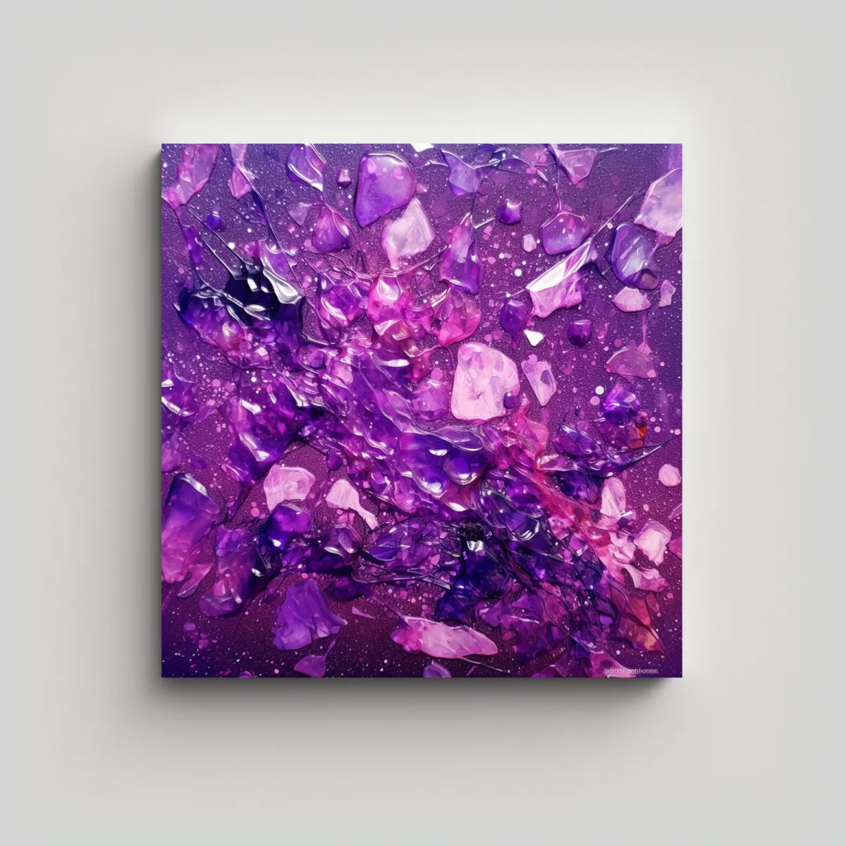 GENERICO - Pinturas Decorativas Moradas Con Brillo Y 100x100 Cm