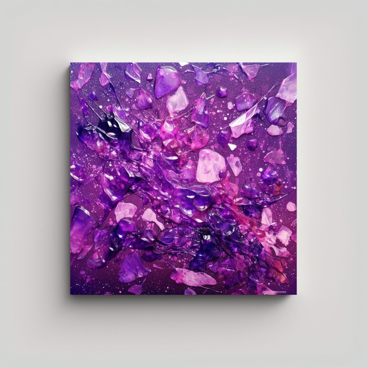 GENERICO - Pinturas Decorativas Moradas Con Brillo Y 100x100 Cm