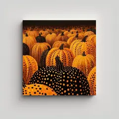 GENERICO - Pinturas Decorativas Con Motivos De Calabazas De 100x100 Cm
