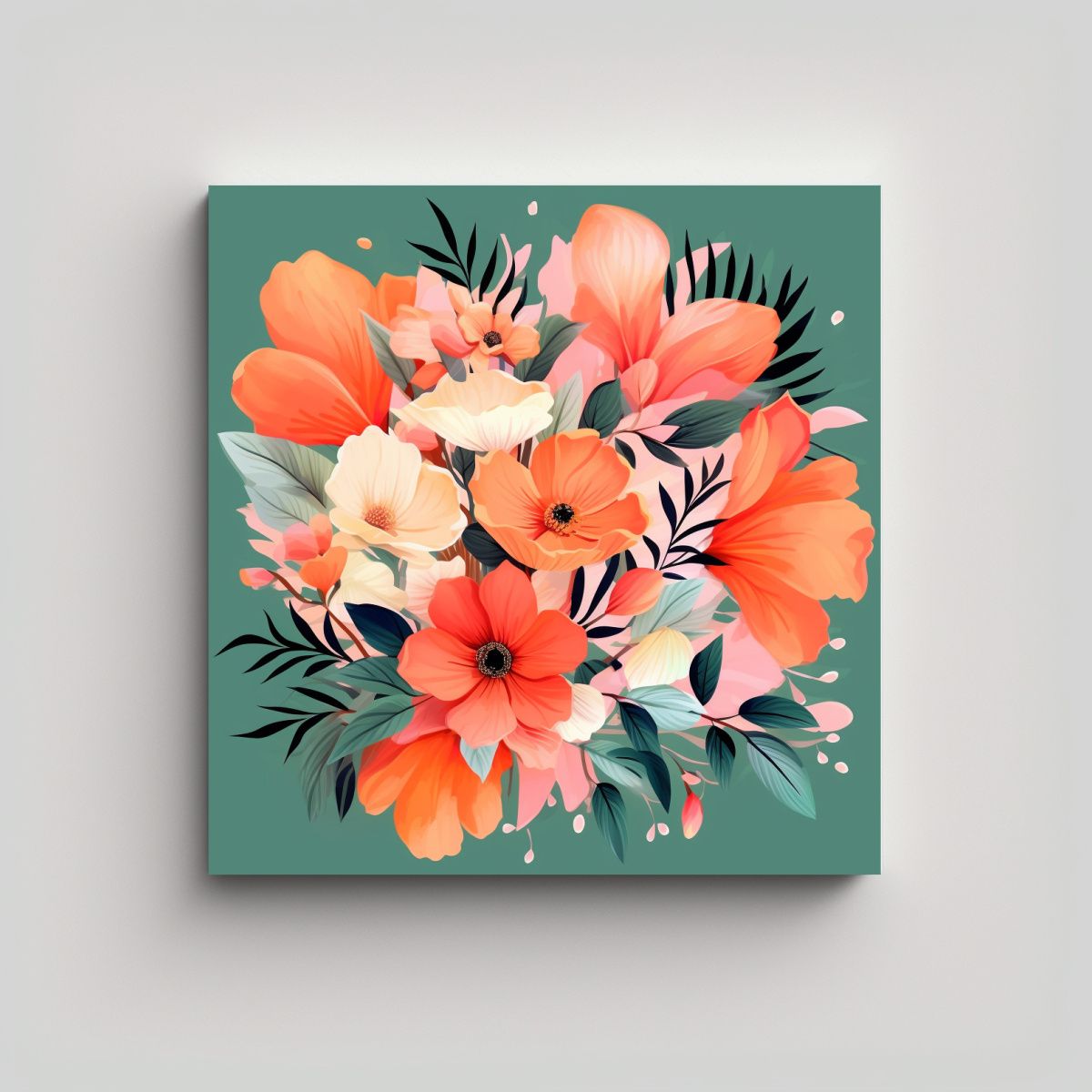 GENERICO - Estilo Moderno Tela En Bastidor Belleza Natural 100x100 Cm