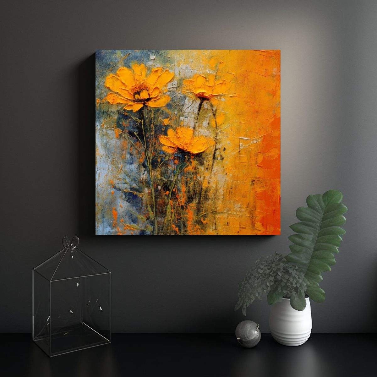 GENERICO - Cuadro Inspiración Duradero Marigold Abstracto 100x100 Cm