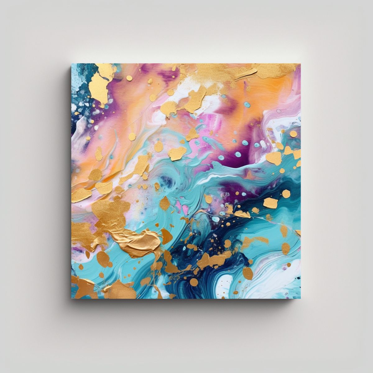 GENERICO - Pintura Abstracta Moderna Para Crear Una Obra 100x100 Cm