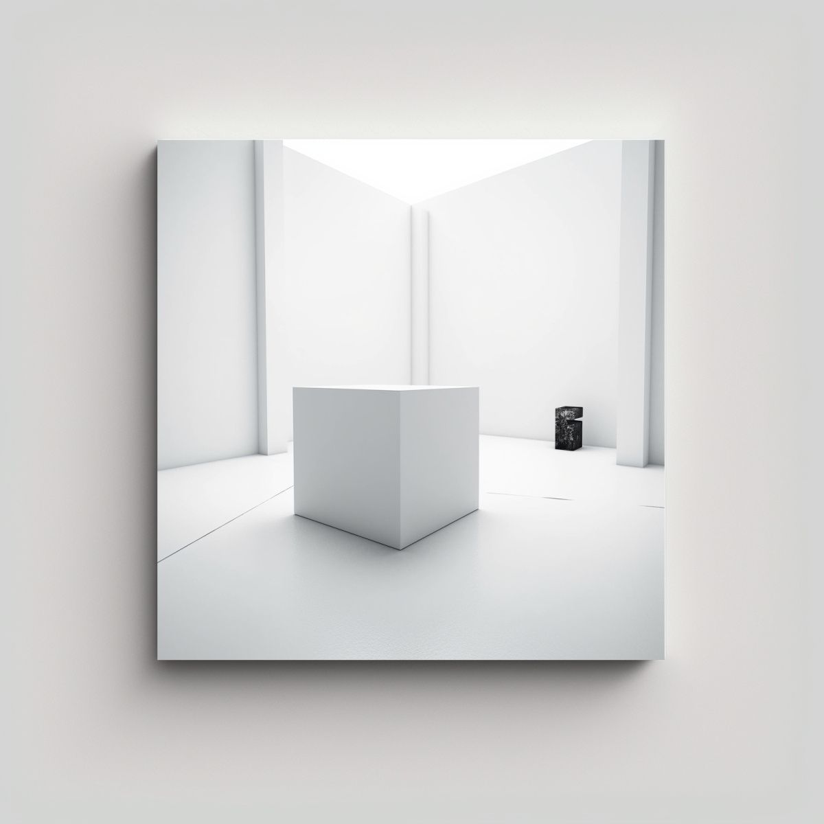 GENERICO - Pintura Cuadro Blanco Expresión Escena Para 100x100 Cm