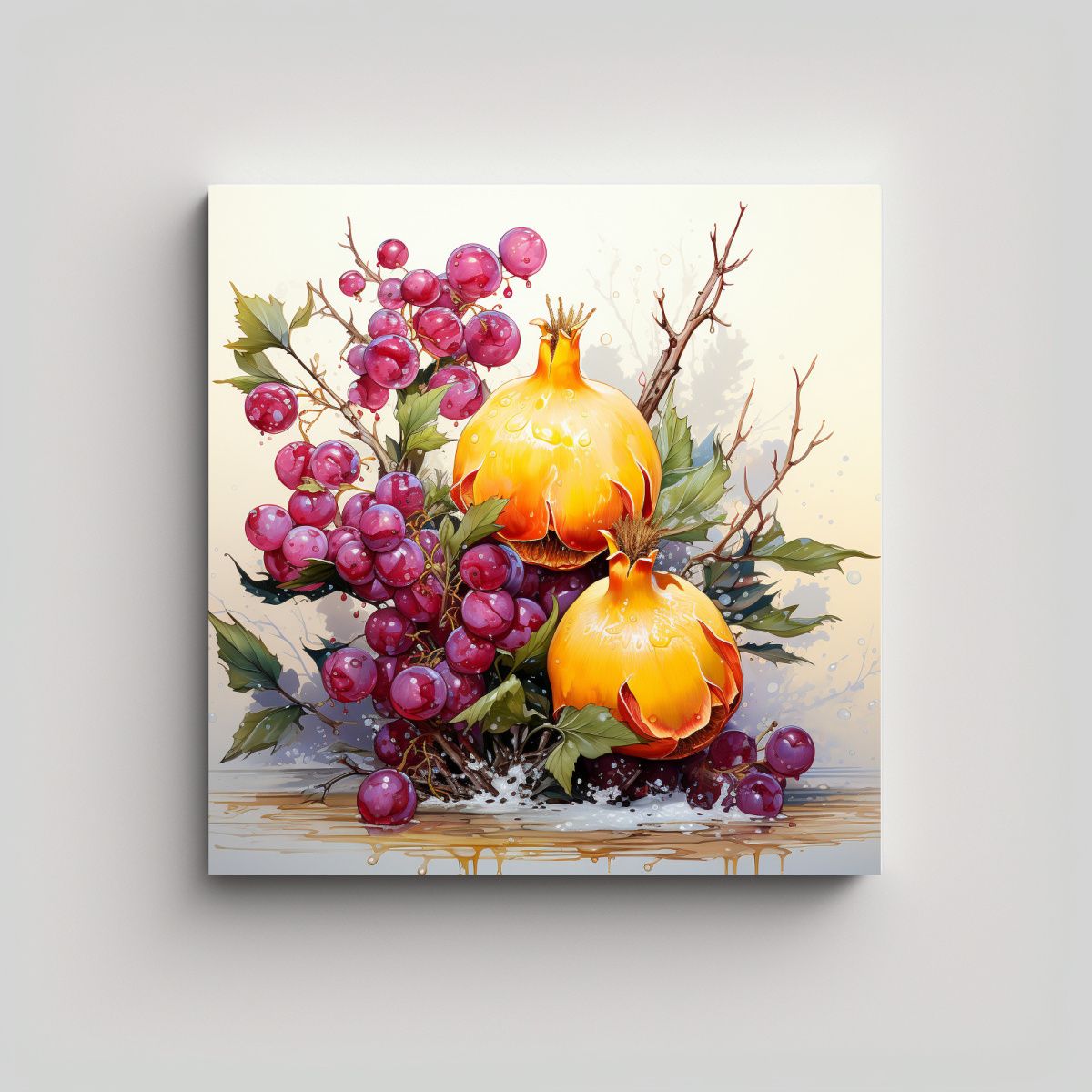 GENERICO - Cuadro Decorativo De Composición Cálida Y 100x100 Cm