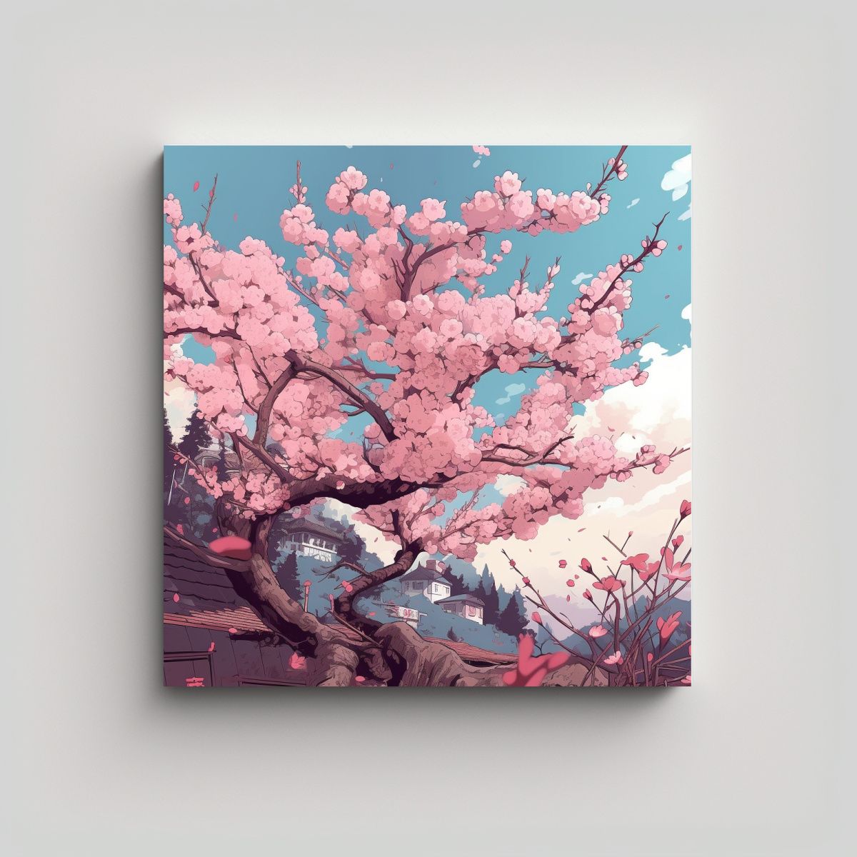 GENERICO - Cuadros Decorativos Luminosos De Cerezos En Flor 100x100 Cm