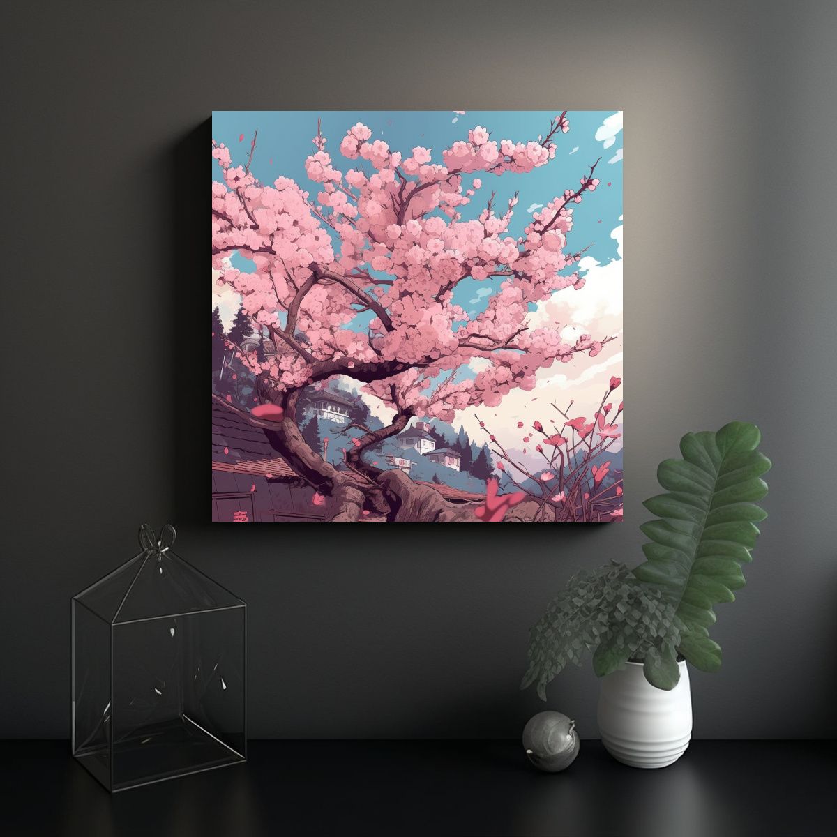 GENERICO - Cuadros Decorativos Luminosos De Cerezos En Flor 100x100 Cm