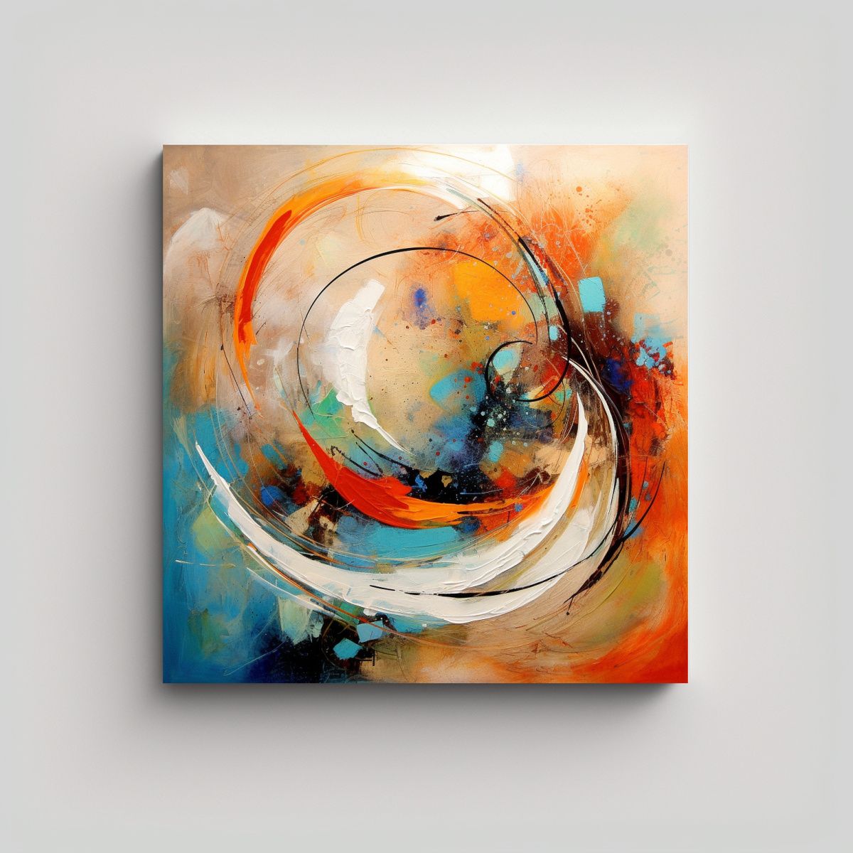 GENERICO - Cuadro Vanguardia Arte Gráfico Bellas Obras De 100x100 Cm