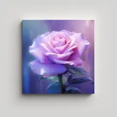 GENERICO - Arte Digital De Pared Rosa Morada Diseño 100x100 Cm