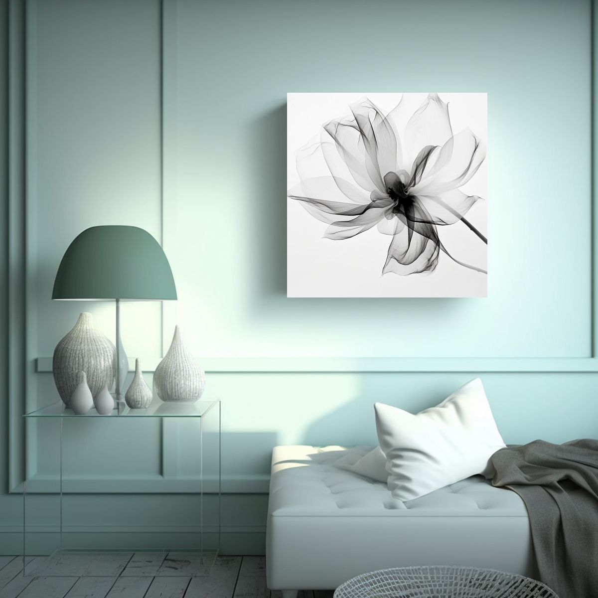 GENERICO - Cuadro Inspirador De Magnolia En Abstracción 100x100 Cm