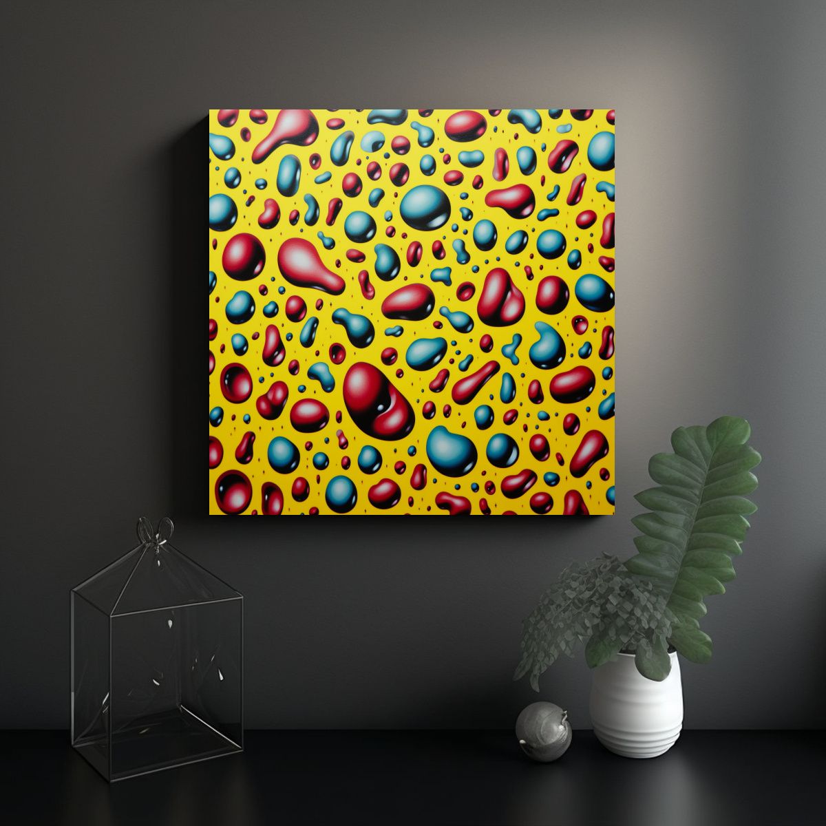 GENERICO - Pinturas Decorativas Inspiradas En Arte Impreso 100x100 Cm