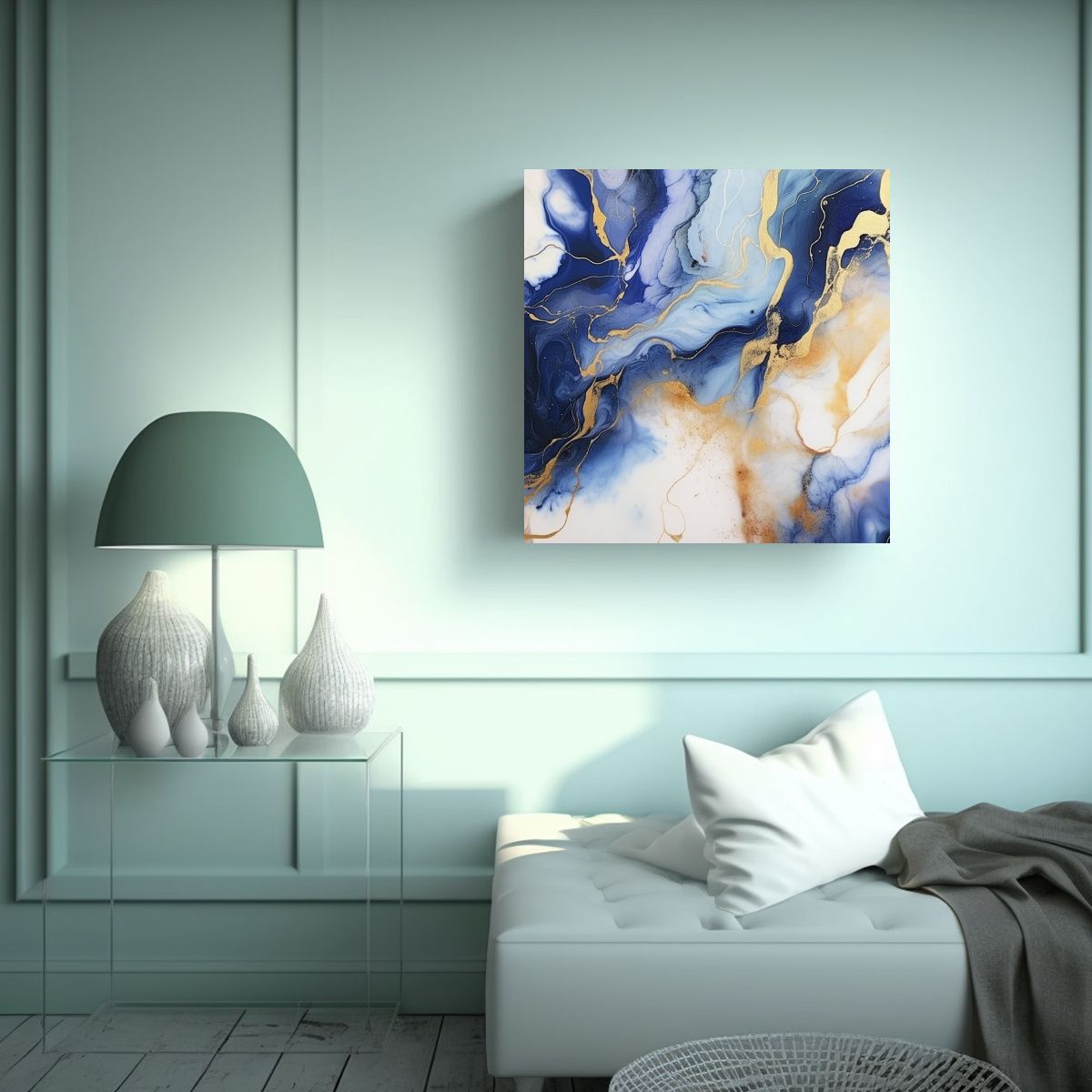 GENERICO - Cuadro Decorativo Moderno Con Textura De Mármol 100x100 Cm