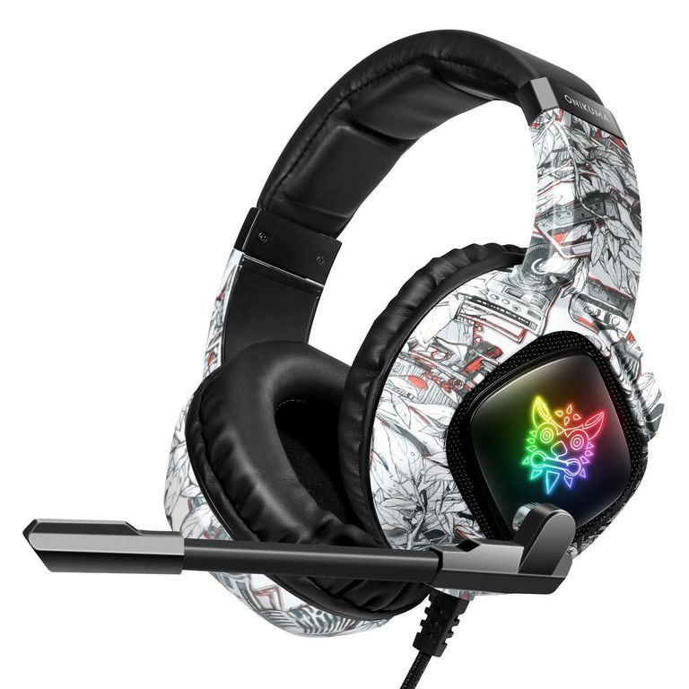 Audifonos Gamer K19 - Negro Blanco