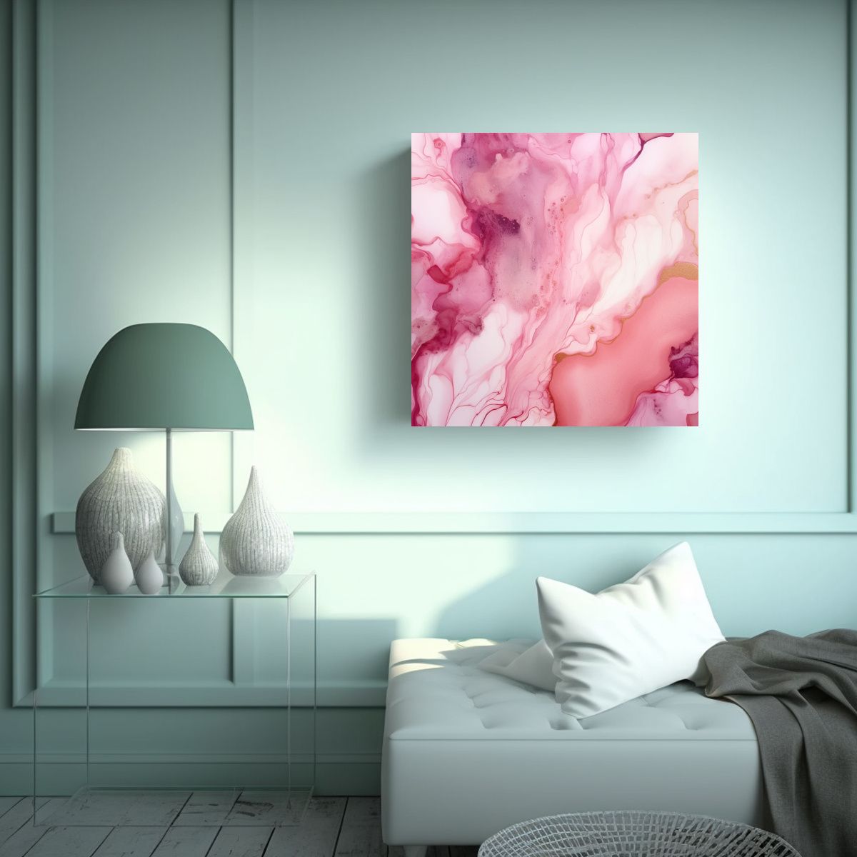 GENERICO - Cuadro De Expresión Riqueza Visual Alcohol Ink 100x100 Cm