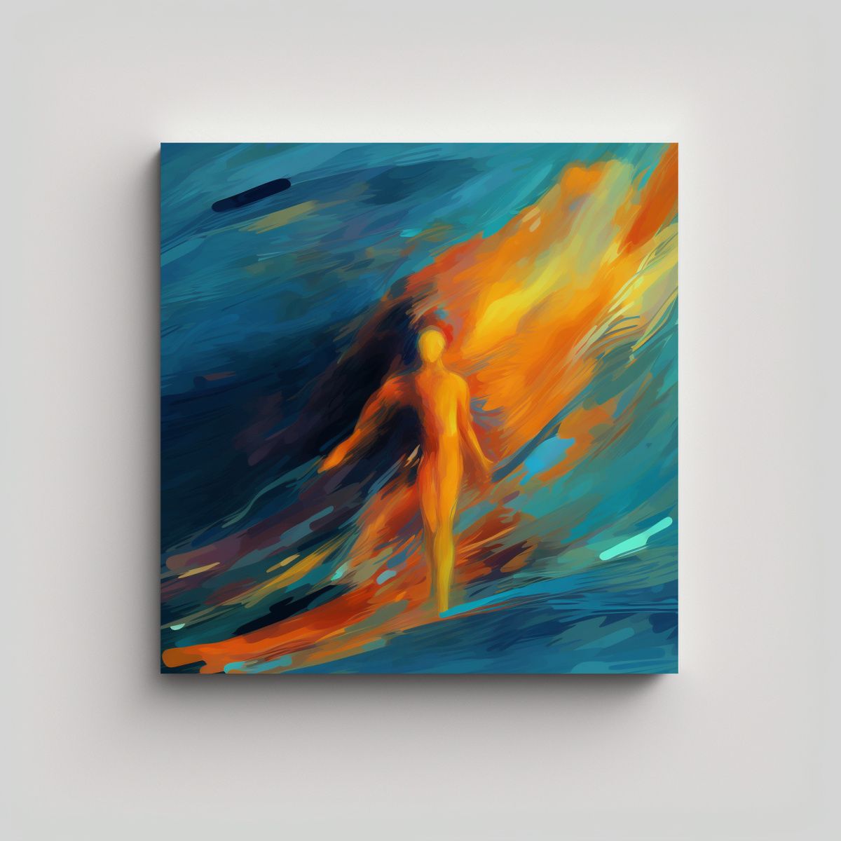 GENERICO - Pintura En Relieve De Tela Con Movimiento Rápido 100x100 Cm