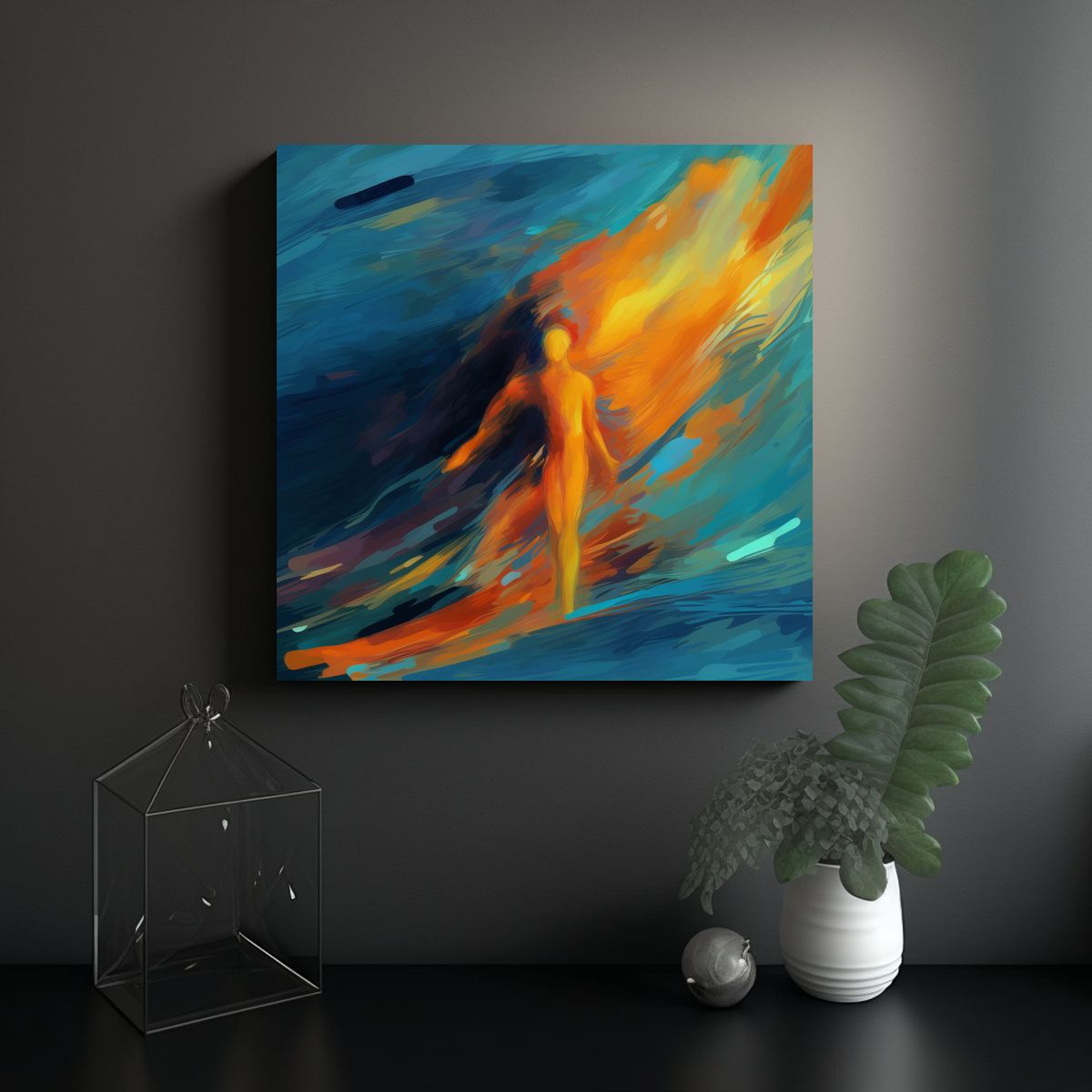 GENERICO - Pintura En Relieve De Tela Con Movimiento Rápido 100x100 Cm