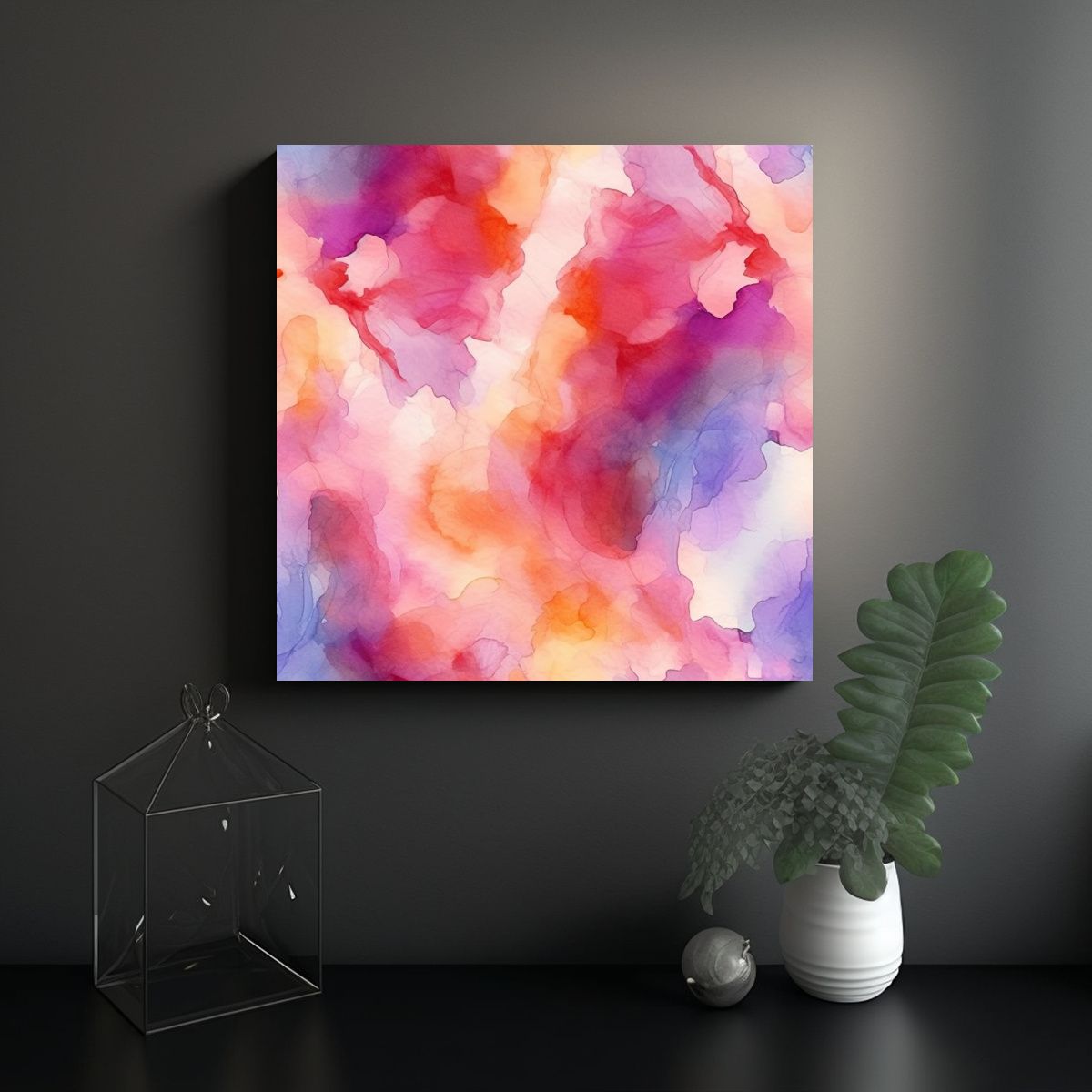 GENERICO - Patrón De Acuarela Abstracto Con Efecto Visual 100x100 Cm