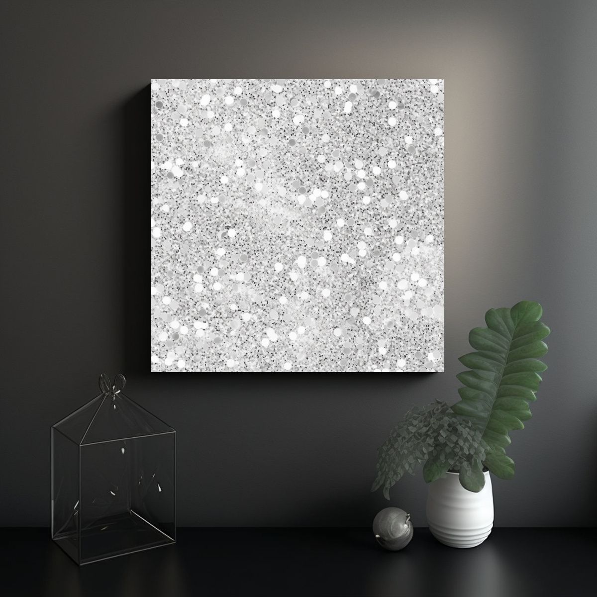 GENERICO - Cuadro Venta Obra Maestra Brillo Fondo Blanco 100x100 Cm