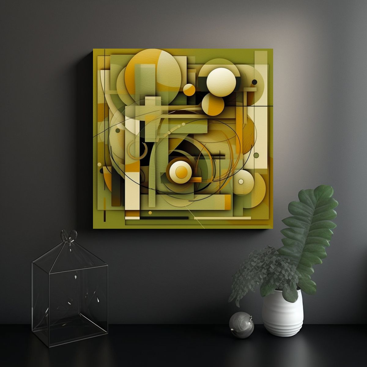 GENERICO - Pintura Abstracta En Lienzo Armonía De Colores 100x100 Cm