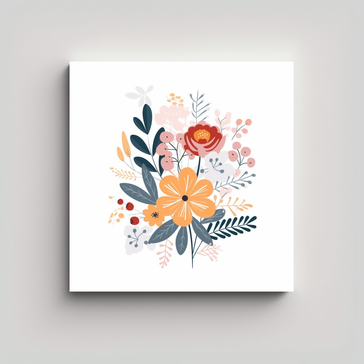 GENERICO - Cuadro Moderno Con Arte Vectorial En Colores 100x100 Cm