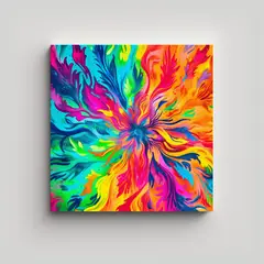 GENERICO - Pintura De Arte De Pared En Acuarela Con Textura 100x100 Cm