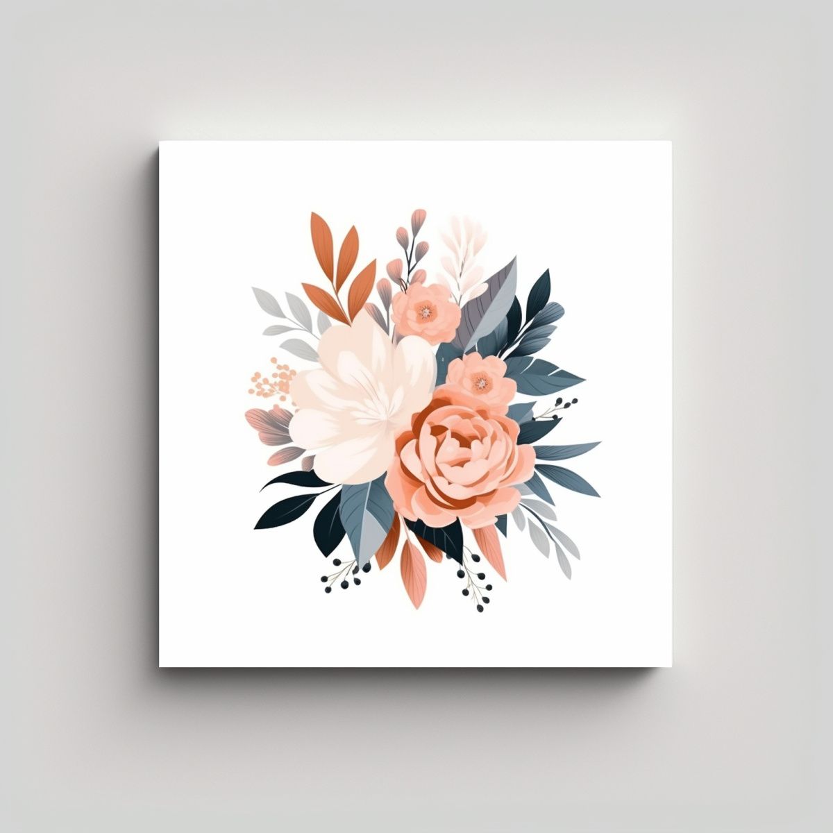 GENERICO - Cuadro Moderno Estilo Vectorial Colores Pasteles 100x100 Cm