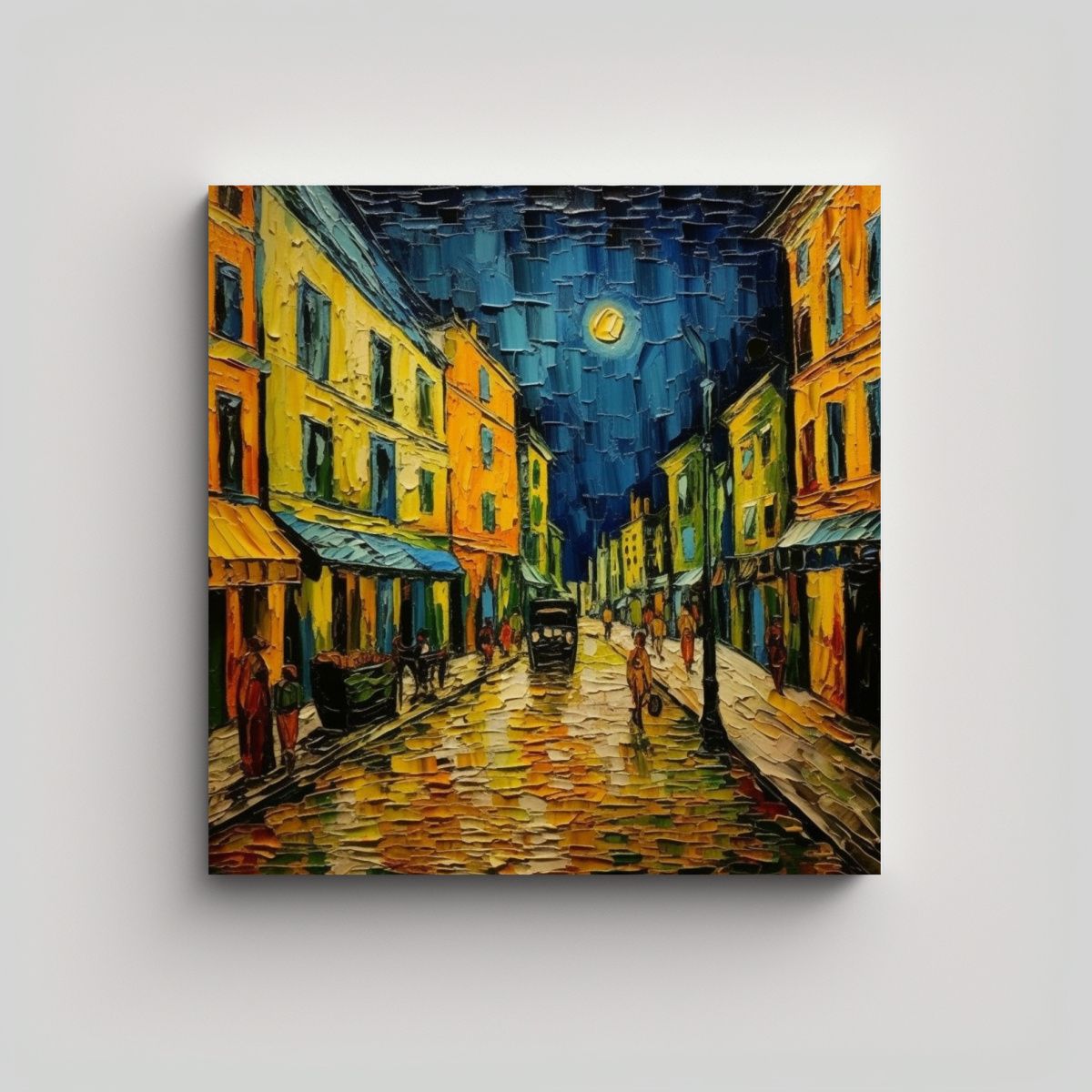 GENERICO - Pintura De Calle En Tonos Suaves Inspirada En Van 100x100 Cm