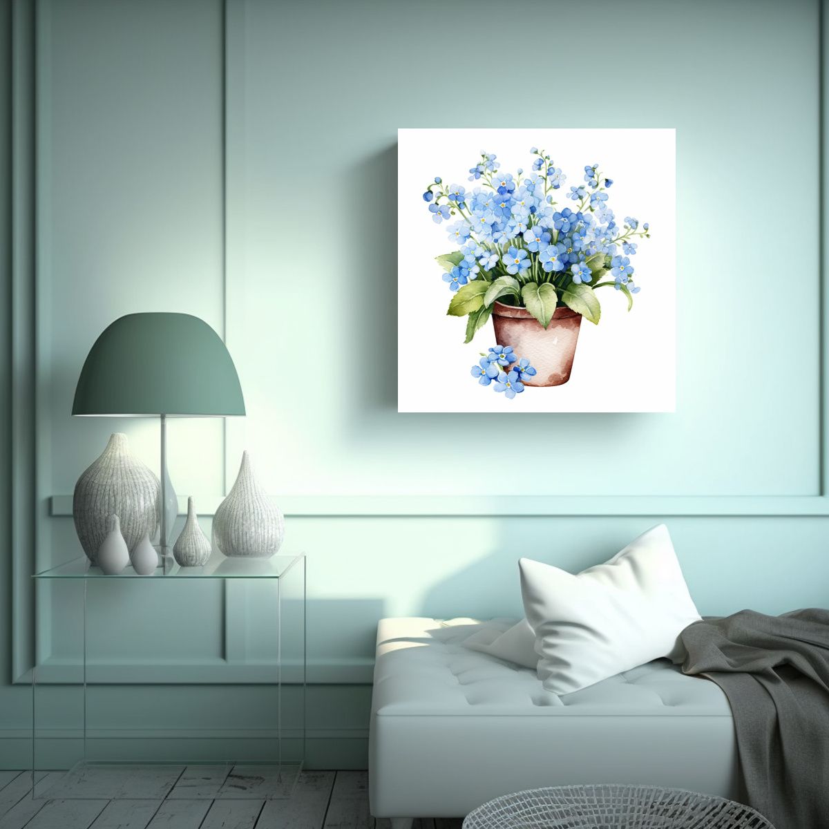 GENERICO - Relieve Creativo En Tela Con Acuarela De 100x100 Cm