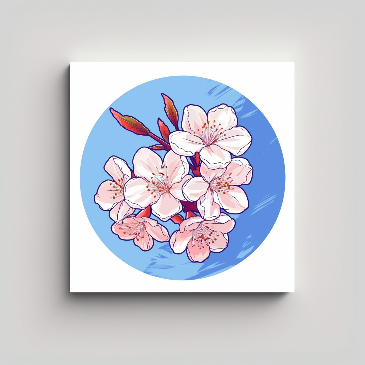 GENERICO - Cuadros Modernos En Bastidor Stickers Con Fondo 100x100 Cm