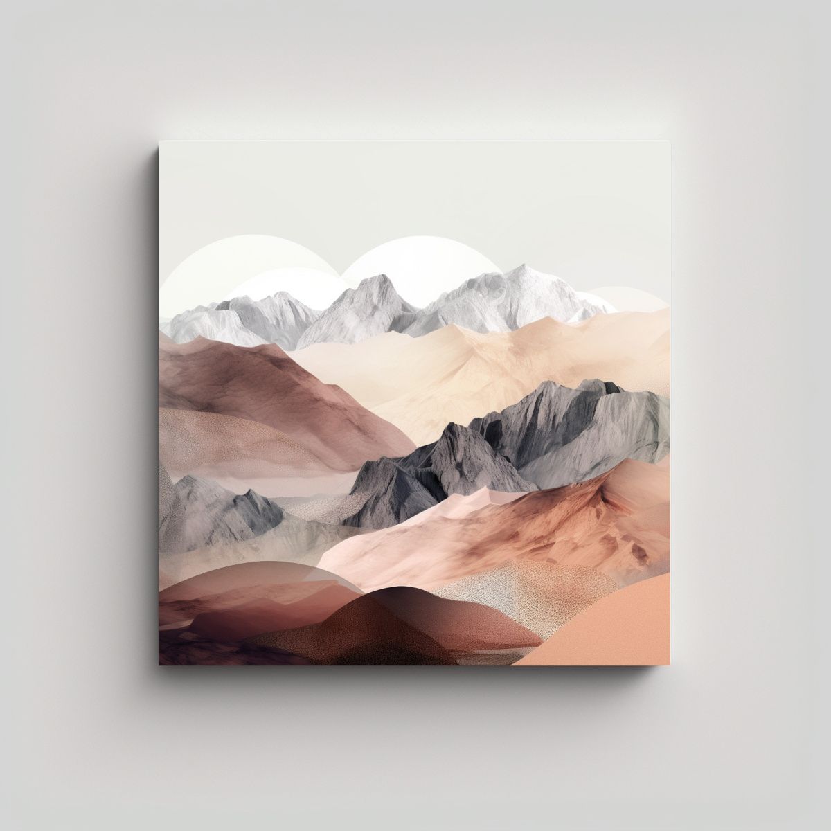 GENERICO - Cuadro De Paisaje Montañoso En Estilo Suave Para 100x100 Cm