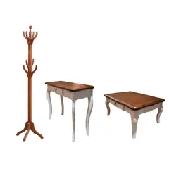 MUEBLES NATIVA - Combo Mesa de centro Arrimo Perchero cubierta Miel