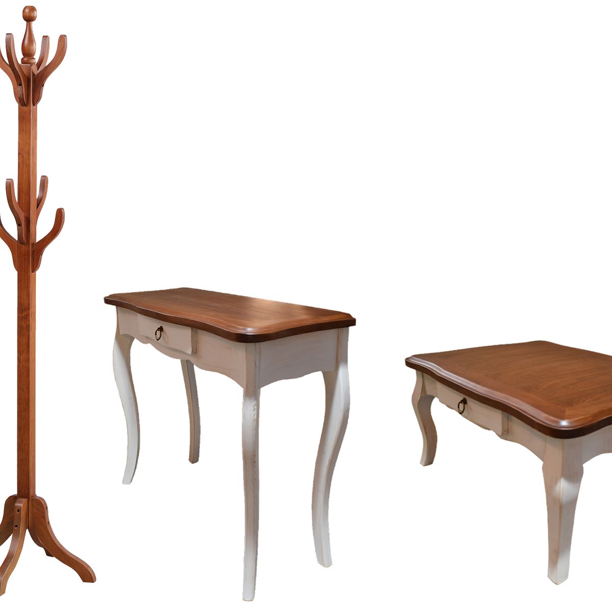 MUEBLES NATIVA - Combo Mesa de centro Arrimo Perchero cubierta Miel