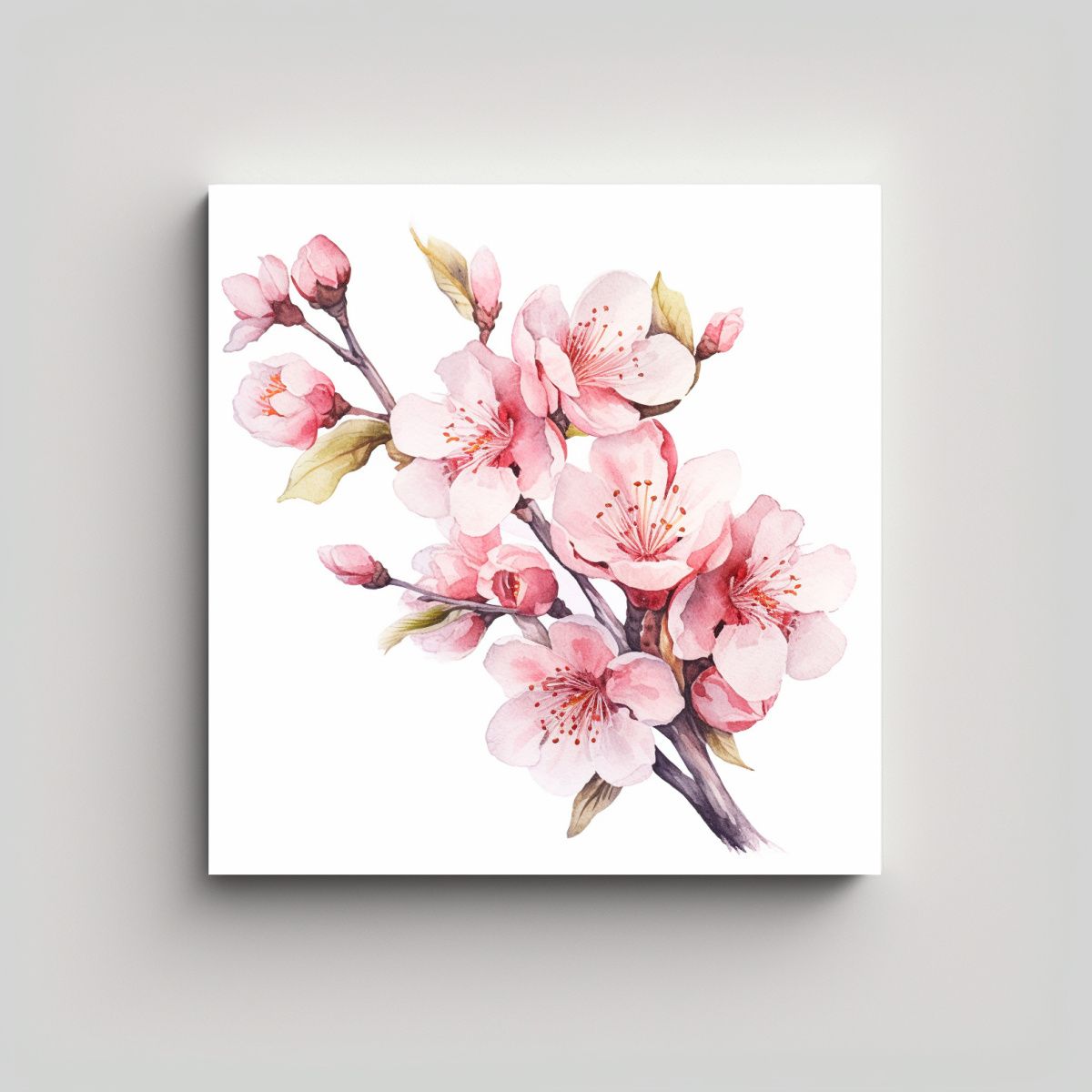 GENERICO - Bonito Arte De Pared Con Calidos Cherry Blossom 100x100 Cm