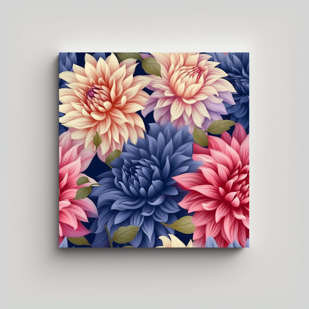 GENERICO - Cuadro 3D De Dahlia Sublimada Poder Y Belleza 100x100 Cm