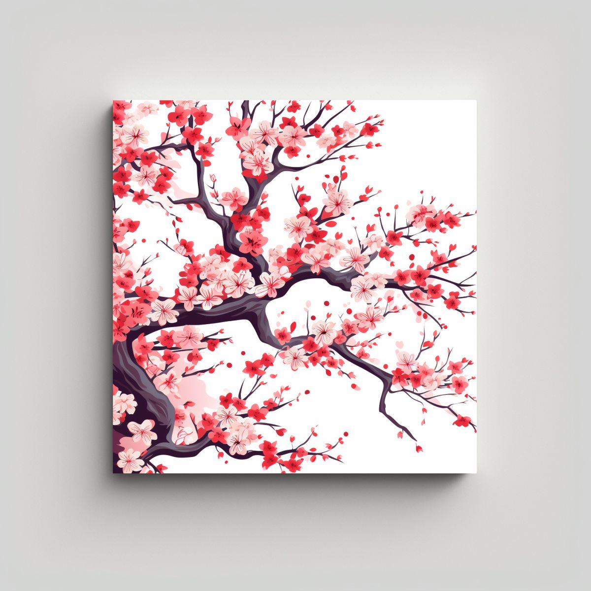 GENERICO - Obra Maestra De Arte Inspiración Sakura En Cel 100x100 Cm