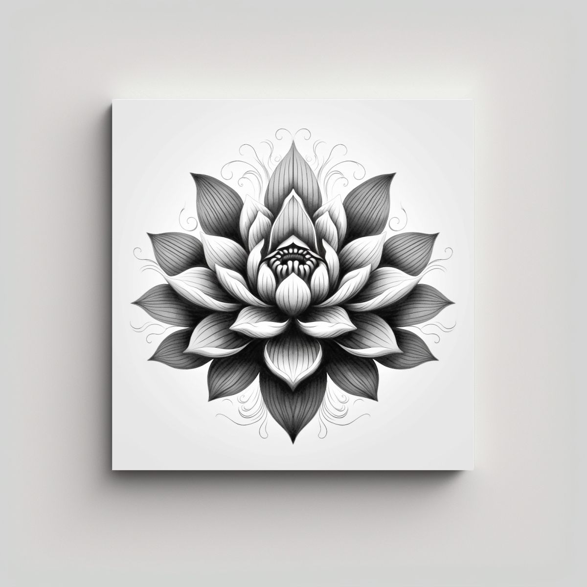 GENERICO - Loto Mandala Colores Vibrantes Arte Decorativo 100x100 Cm