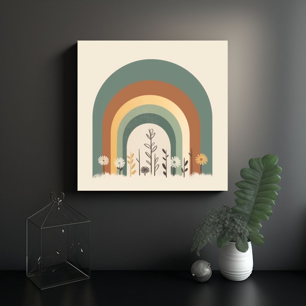 GENERICO - Pintura Decorativa De Arte Fino Melodía Alegre 100x100 Cm