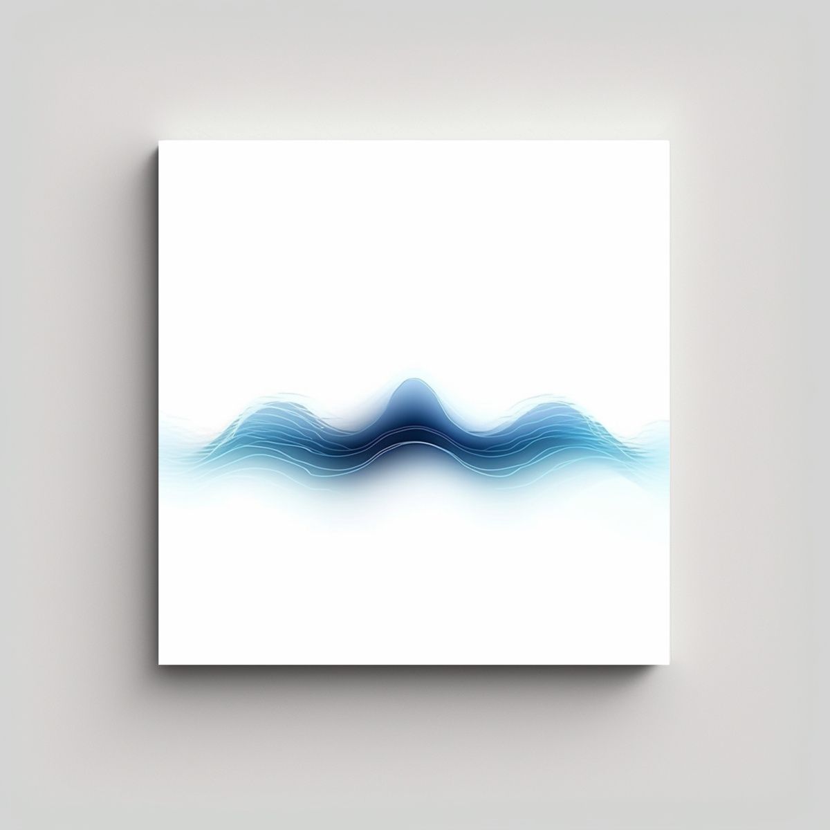 GENERICO - Cuadro Fotografía Onda De Sonido Azul Sobre 100x100 Cm