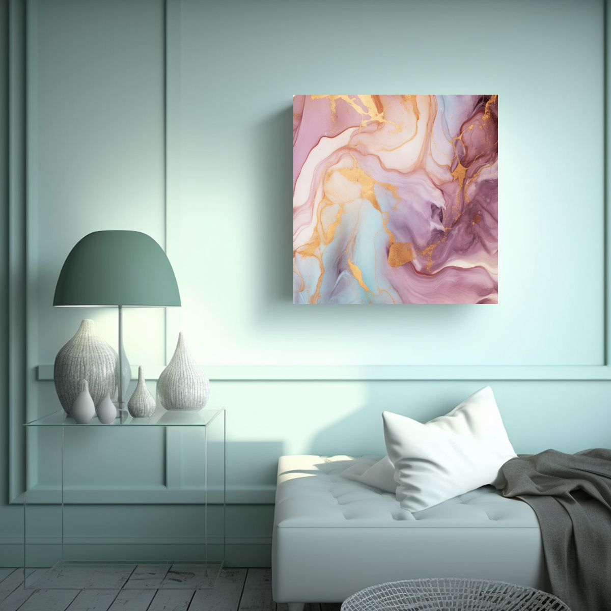 GENERICO - Cuadro De Impacto Visual Estilo Lienzo Tonos 100x100 Cm