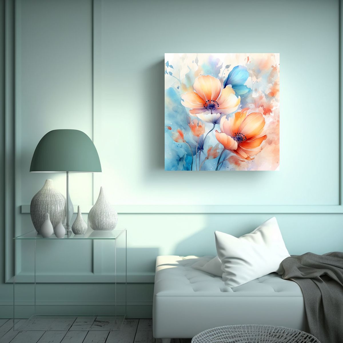 GENERICO - Ilustración Estrellada Y Soldado Floral En 100x100 Cm