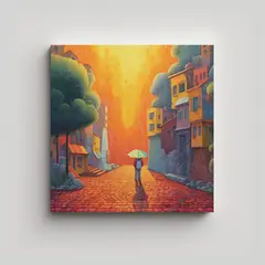 GENERICO - Cuadros De Cocina Con Imagen Brillante Y Lluviosa 100x100 Cm