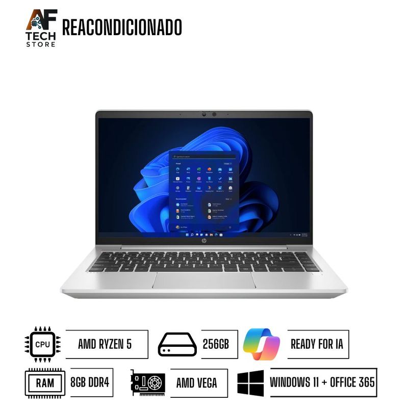 HP - Notebook HP Probook 445 G8 Ryzen 5 Essential (Win11 - Office365) Reacondicionado