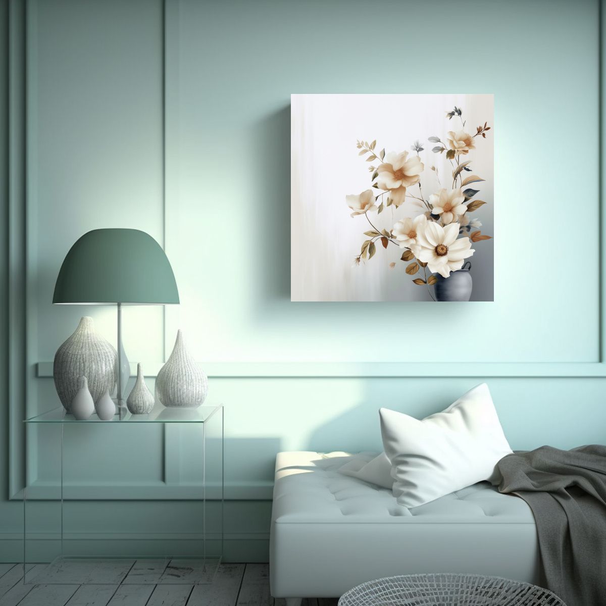 GENERICO - Pintura Decorativa Estilo Galería Lienzo De Tela 100x100 Cm